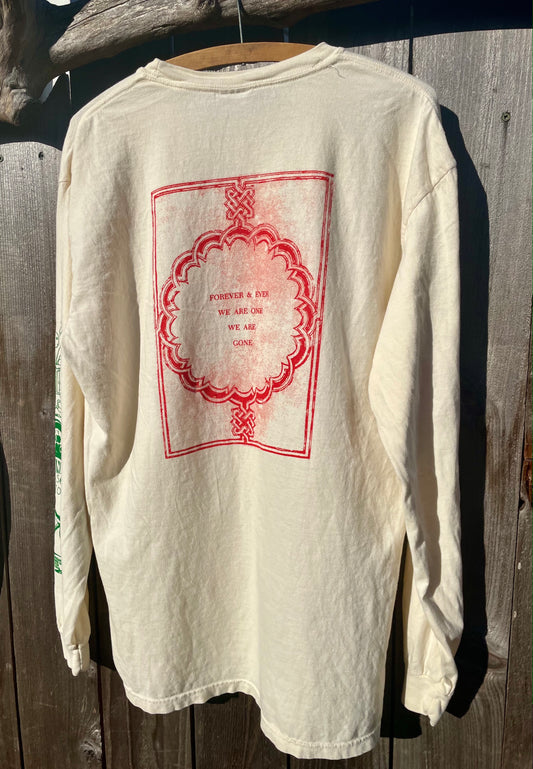 Deprogram Longsleeve Tee Shirt- Natural or Turquiose