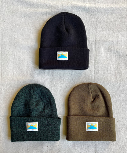 Stretch Cuff Worn Path Terrain Logo Beanie