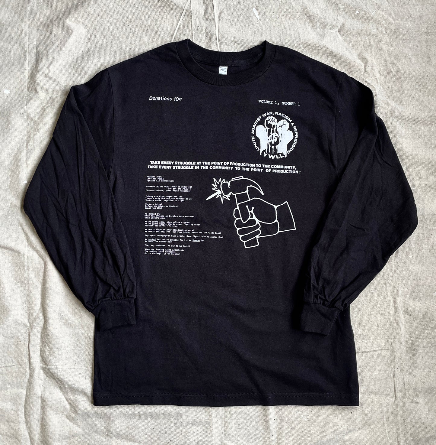 Workers Long Sleeve Tee Collaboration with MHUD Studio to Benefit PCUN