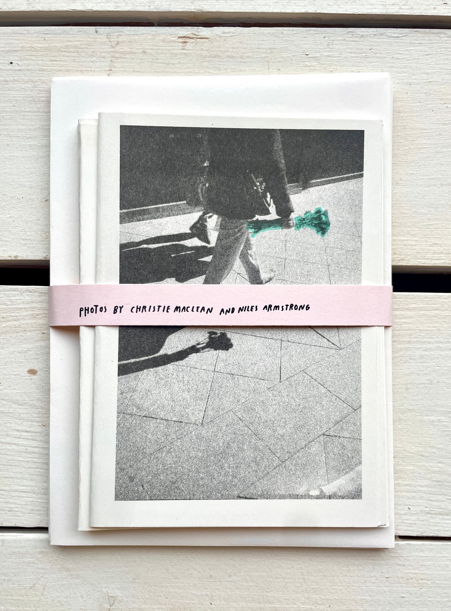 6 Risograph Printed Cards with Photos by Christie MacLean and Niles Armstrong