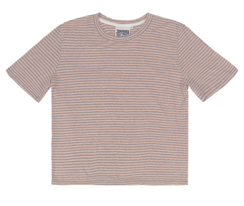 Jungmaven Cropped Silverlake Striped Tee Shirt- Multiple Colors