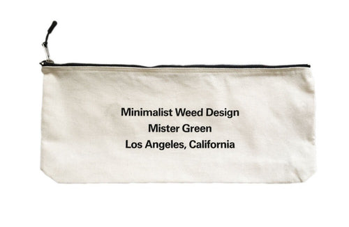Mister Green Minimalist Weed Design XXL Zipper Pouch Bag