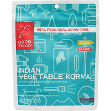 Good To Go Indian Inspired Vegetable Korma Dehydrated Meal- 1 or 2 Serving Size