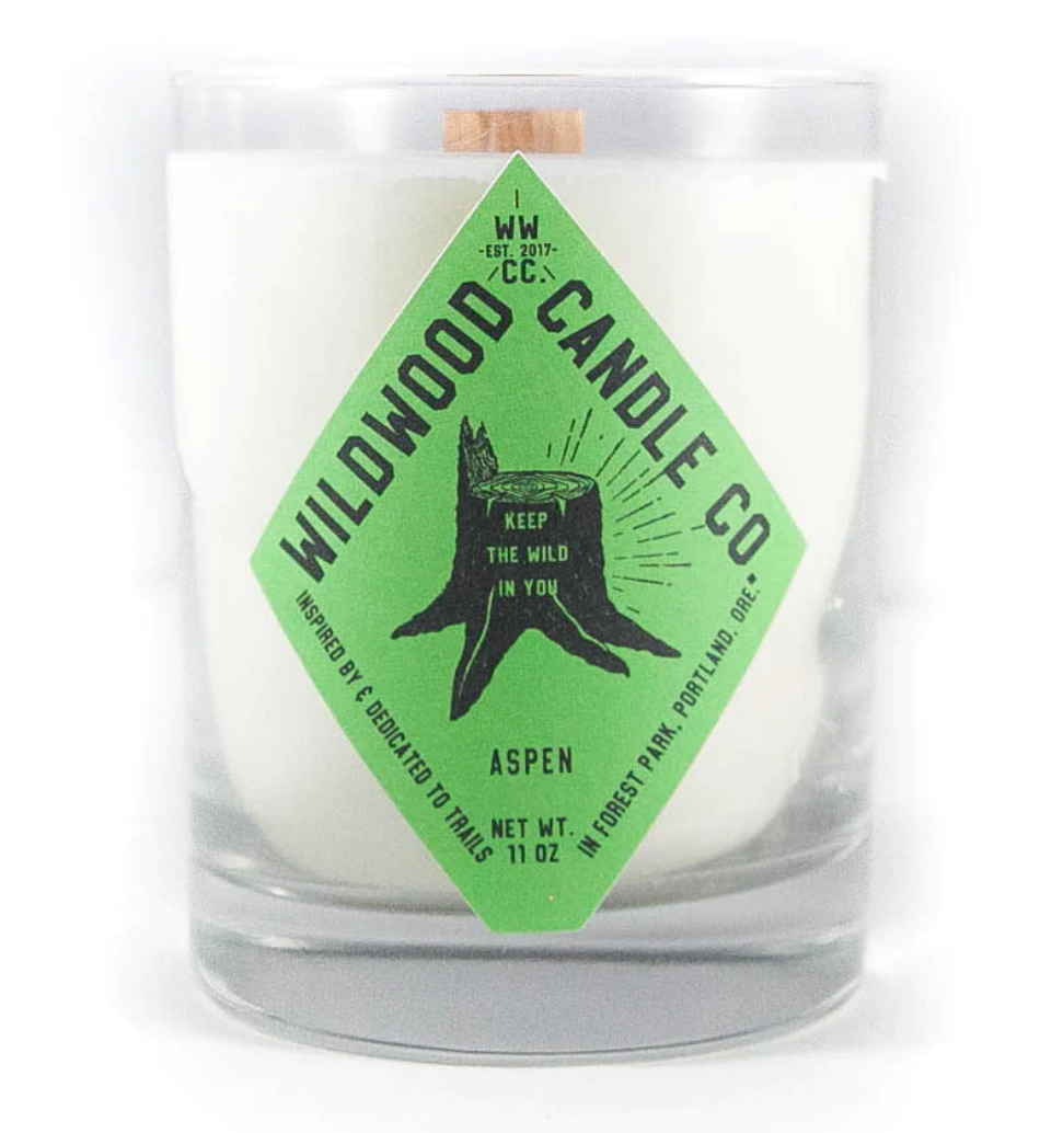 Wildwood Candle Co. Aspen Scent- cut grass, pine, soil