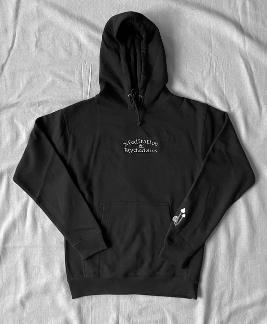 Meditation and Psychedelics Embroidered Heavyweight Hoodie Sweatshirt- 2 colors