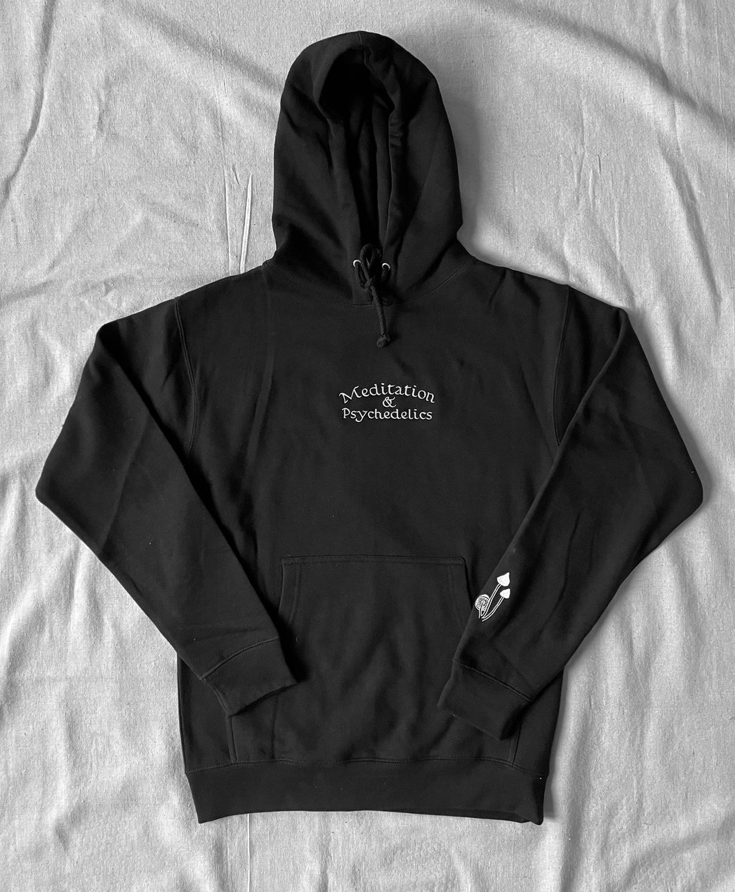 Meditation and Psychedelics Embroidered Heavyweight Hoodie Sweatshirt- 2 colors