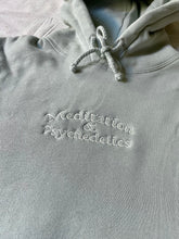 Meditation and Psychedelics Embroidered Heavyweight Hoodie Sweatshirt- 2 colors