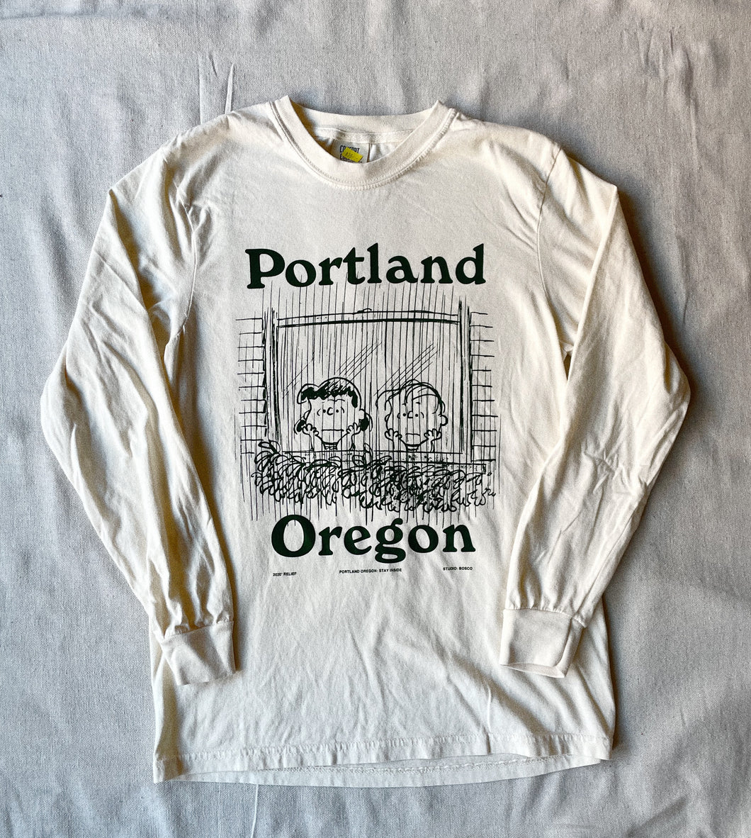 Portland Oregon Long sleeve Tee Shirt by Bosco Picard