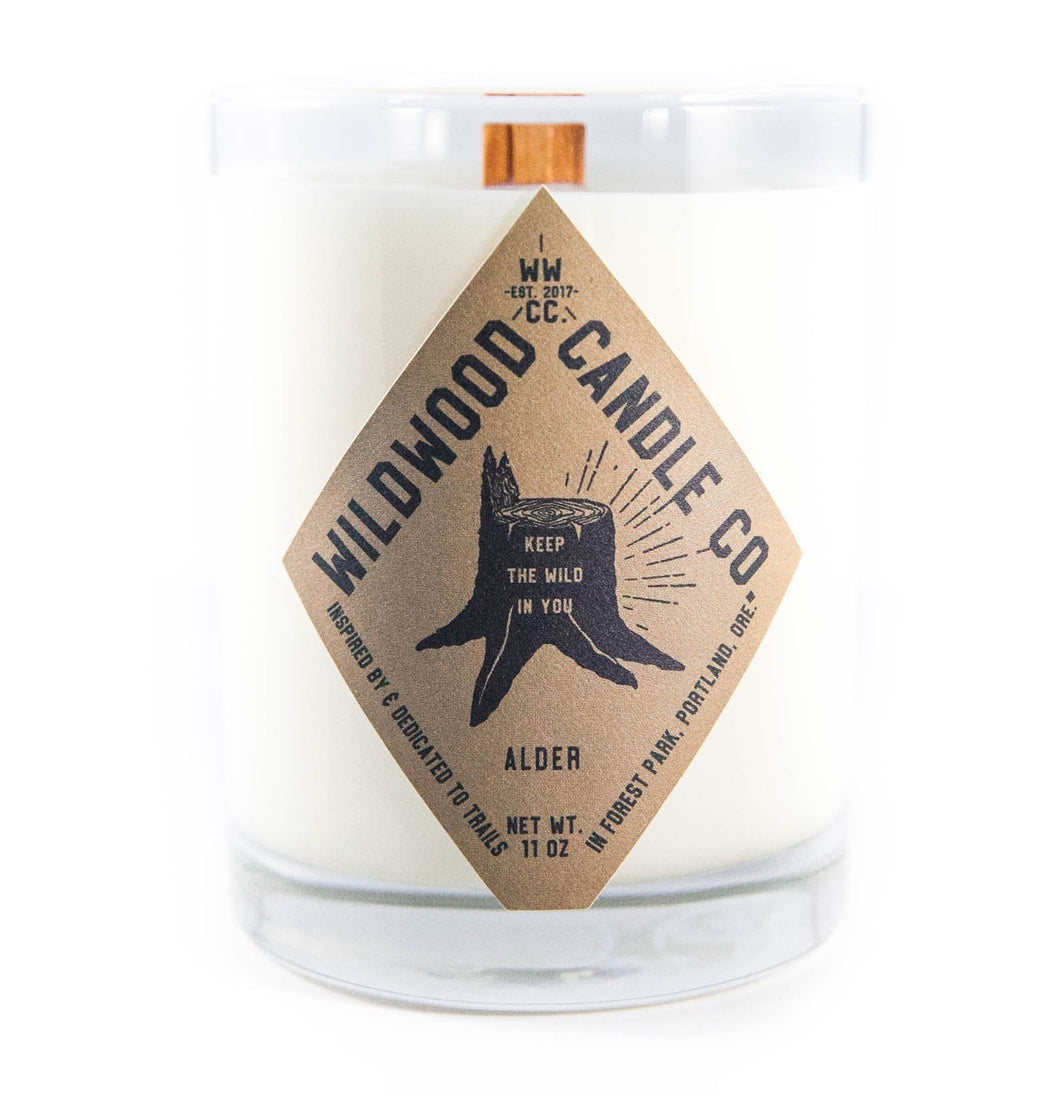 Wildwood Candle Co. Alder Scent- palo santo, sandlewood